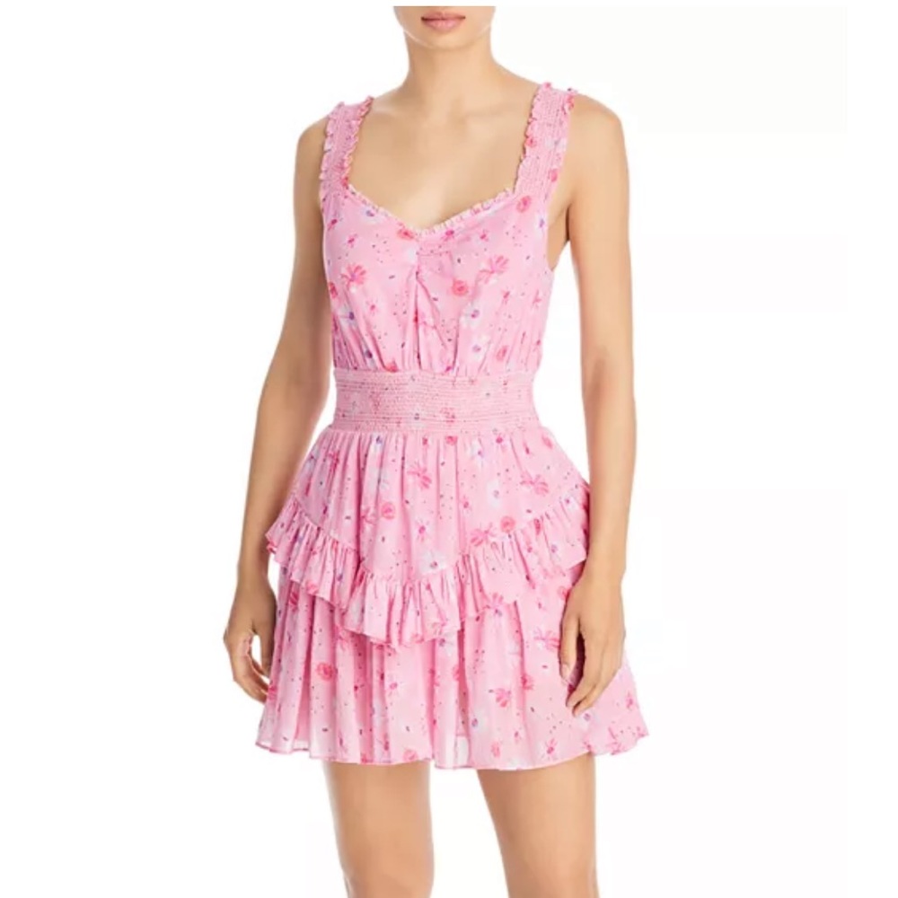 LoveShackFancy
Norelli Printed Ruffled Dress- Coral Blaze